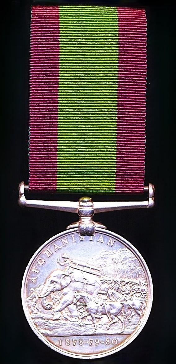 Afghanistan Medal 1878-80. No clasp (Mr L. O. Law. Postmaster, Ali Khel.