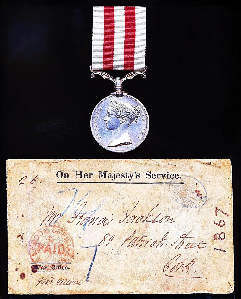 Indian Mutiny 1857-59, no clasp (Gunner. Nichs. Jackson, 1st Compy. 4th Bn. Art.) 