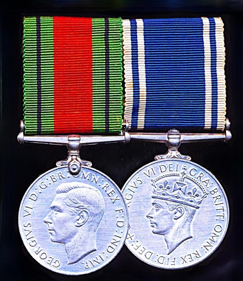 A Carmarthenshire interest Second World War 'Home Defence' and Police Long service medal pair: Constable Thomas Glyndwyr Beynon, Carmarthenshire Constabulary