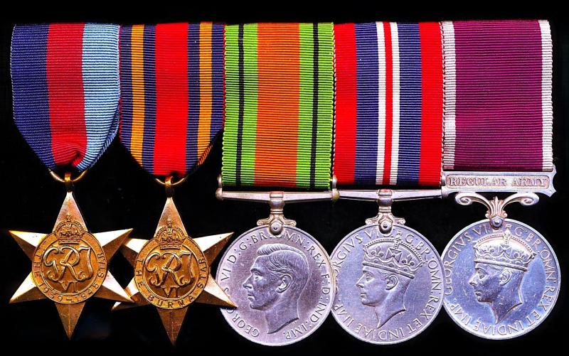 A Second World War 'War against Japan' campaign & long service medal group of 5: Fusilier Sidney Thomas Russell, Royal Welsh Fusiliers late Worcestershire Regiment