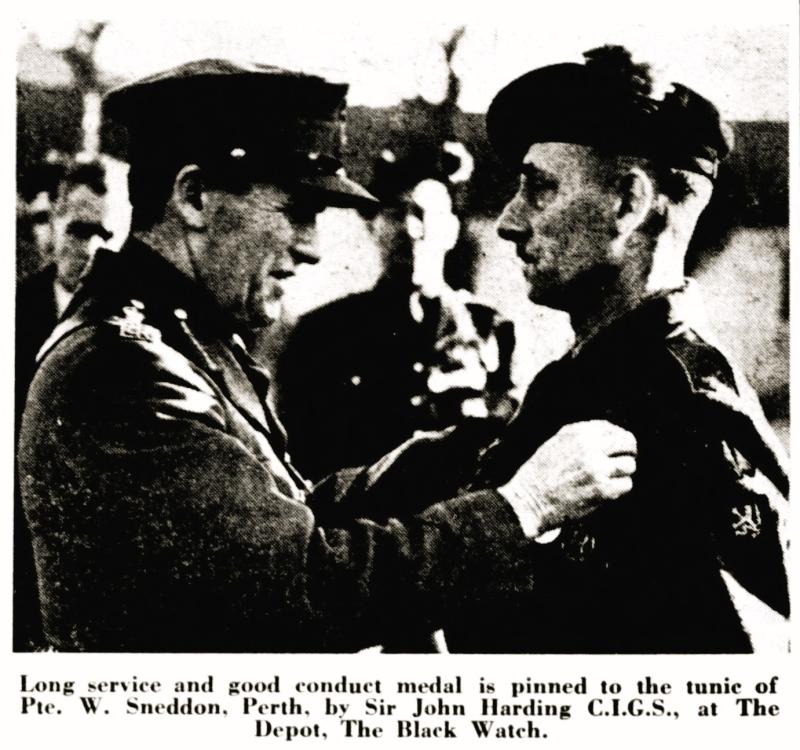 A 'Fall of France' Evader's 'St Malmo to Weymouth in a Coal Boat' Second World War & long service medal group of 4: Private William Murray Sneddon, 1st Battalion Black  Watch (Royal Highland) Regiment