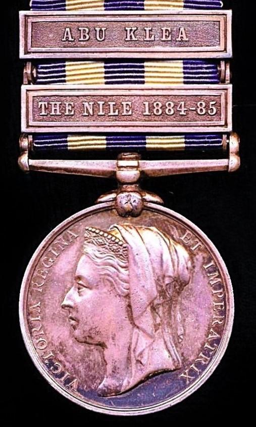 A Royal Marine 'Bootneck Cameleer' Abu Klea 'Gordon Relief Expedition' campaign medal pair: Private Joseph Leonard, Royal Marine Light Infantry late Guards Camel Regiment